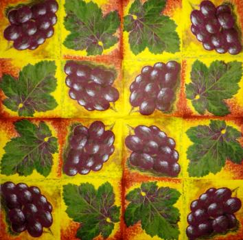 086 Trauben - 3-lagig - 35x35 cm